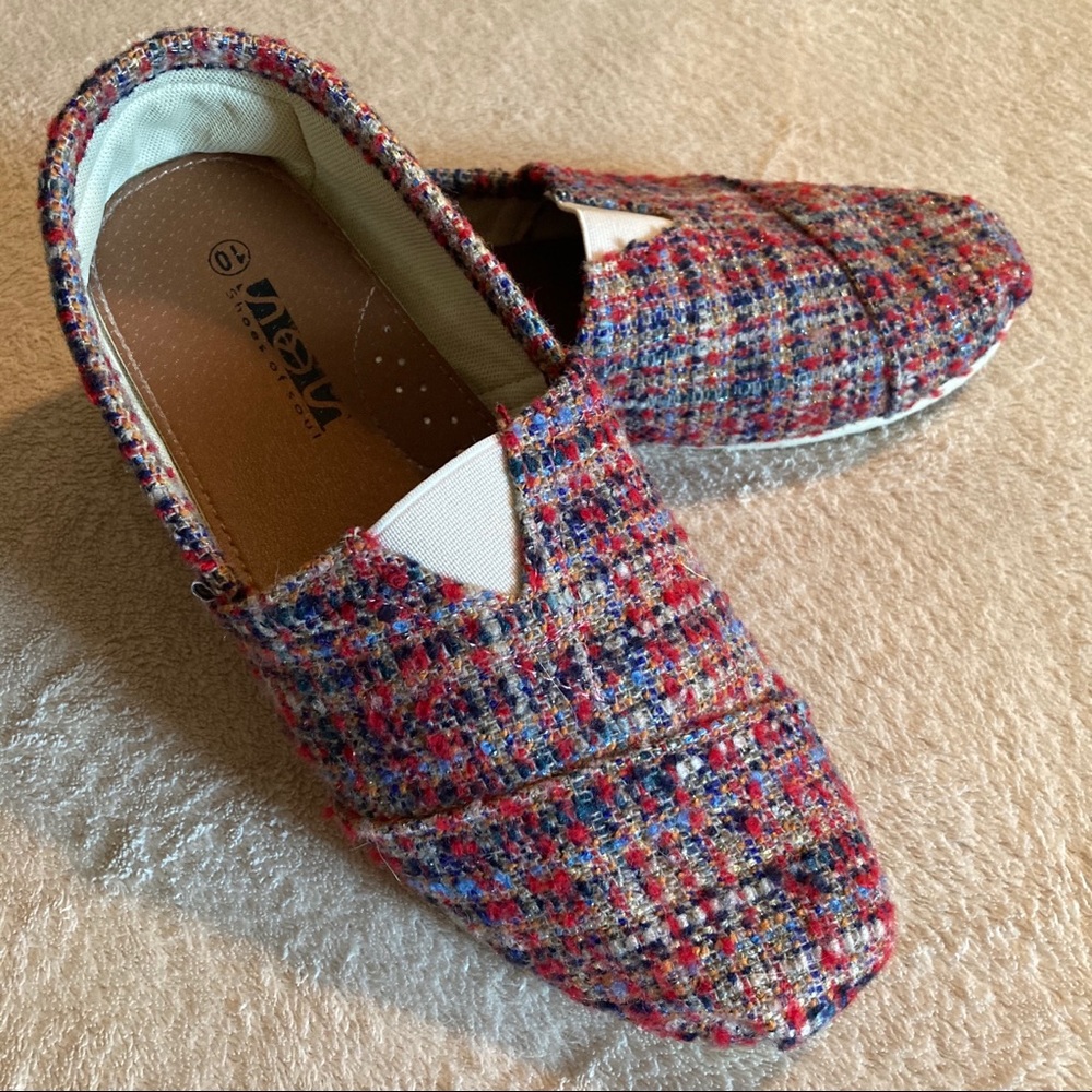 🚨 SALE SOS Shoes of Soul Slip on Flats Tweed Flats 10 - Picture 10 of 16